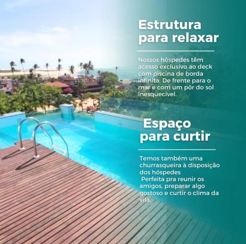 a flyer for a resort with a swimming pool at Hotel beleléus Jericoacoara in Jericoacoara