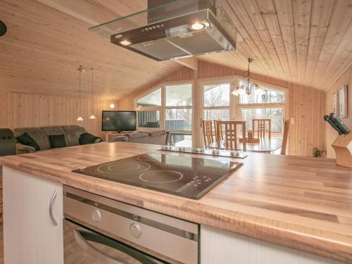 a kitchen with a stove top in a room at 6 person holiday home in Fjerritslev-By Traum in Fjerritslev