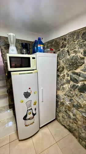 Dapur atau dapur kecil di Vista para Pico dos Marins