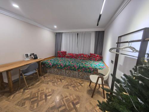 Χώρος καθιστικού στο Snow Valley Breeze Inn