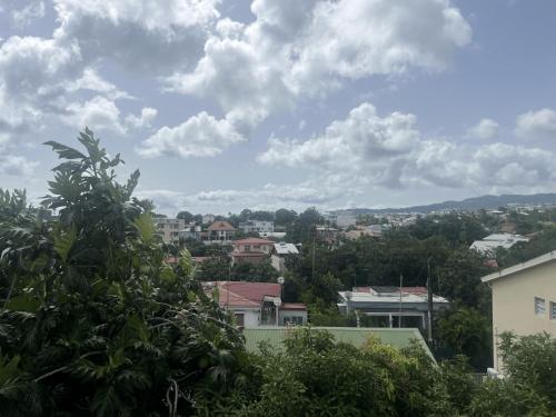 a view of a city with buildings and trees at Appartement Coquelicot à 5 min du CENTRE VILLE FDF in Fort-de-France