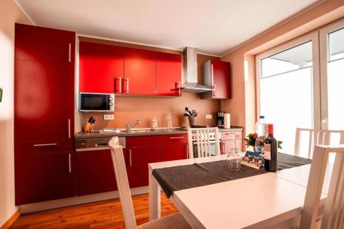 Dapur atau dapur kecil di "Ferienhaus Viereck" - inkl. Bettwäsche, Handtücher und Strandnähe - idealer Wohlfühlort für Familien und Wassersportler