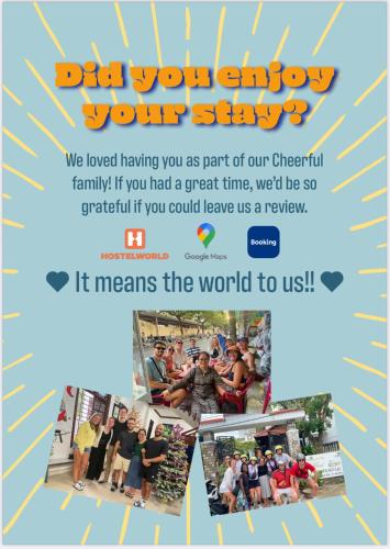 a flyer for a charity event with a collage of photos at Cheerful Hoi An Hostel in Hoi An