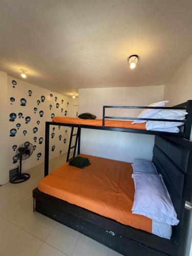 a bedroom with two bunk beds in a room at Villa Ebarle Diving Resort in Mabini