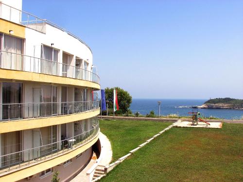 a building with a view of the ocean at Two-Bedroom Apartment Donika in Tsarevo