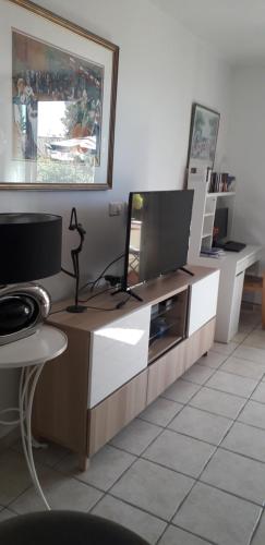 TV a/nebo společenská místnost v ubytování Le Calendal