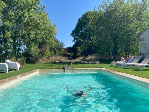 Kolam renang di atau dekat dengan Maison Chemin, chambres d'hôtes à Amboise