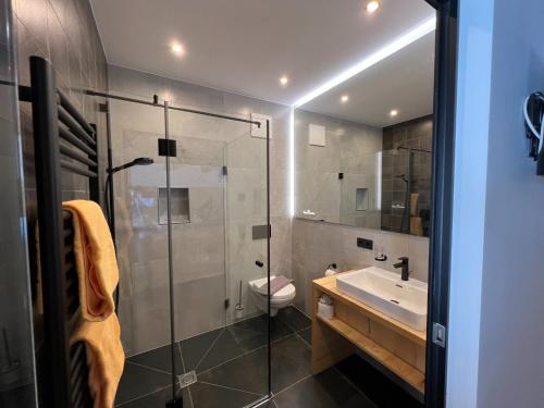 Koupelna v ubytování Penthouse Tauernfenster, Neukirchen