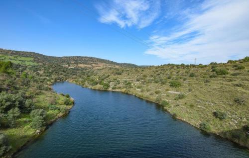 an aerial view of a river in a field at Amazing Home In Palazzolo Acreide With Wifi in Palazzolo Acreide