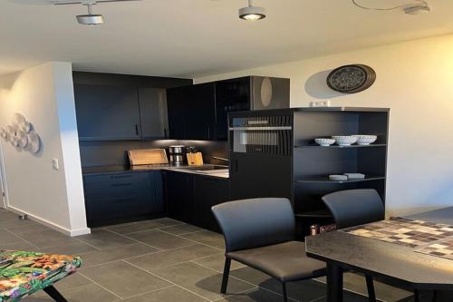 Dapur atau dapur kecil di Ferienwohnung mit Meerblick in Wyk auf Foehr