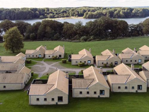 an aerial view of a large estate with houses at Middelfart Holiday Center in Middelfart