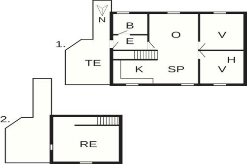 a floor plan of a house at Islands Maritime Holiday Village Ebeltoft in Ebeltoft