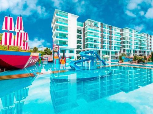 Swimmingpoolen hos eller tæt på My Resort huahin ห้องโครงการประหยัดที่สุดทุกวัน โปรโมชั่น2 ห้องนอนได้ 4 คนเท่านั้น