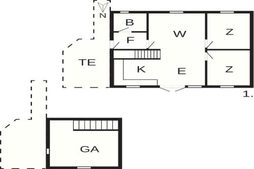 a floor plan of a house at Islands Maritime Holiday Village Ebeltoft in Ebeltoft