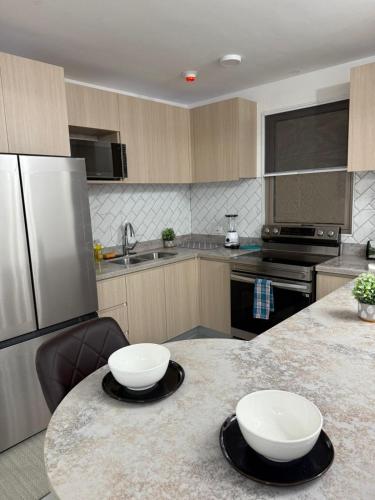 Η κουζίνα ή μικρή κουζίνα στο Royal's Kingston Suite 2