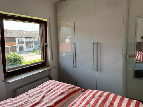 Postel nebo postele na pokoji v ubytování Ruheoase Inzell