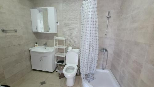 Koupelna v ubytování Двухуровневая квартира