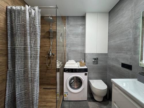 Koupelna v ubytování Апартаменти Скандинавський затишок