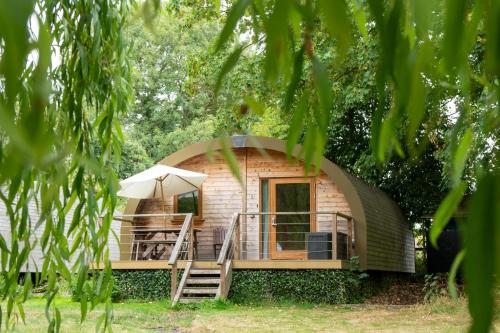 Κήπος έξω από το Cosy and eco-friendly cabins next to 16th century pub