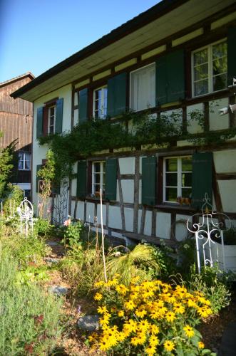Un jardín fuera de B&B Bad Tiefenau, HAUS AN DER QUELLE
