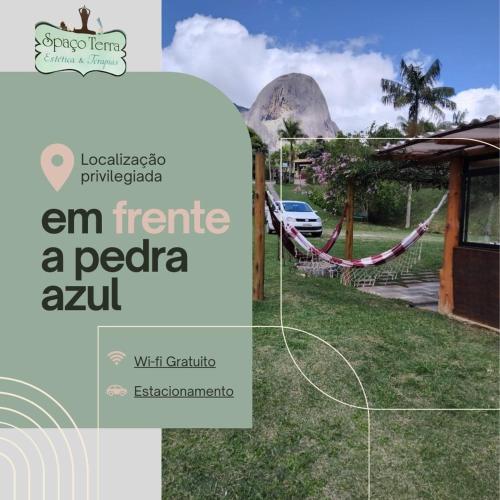 a sign for an entrance to a peoriaza zu villa at Spaço Terra hospedagem in Domingos Martins