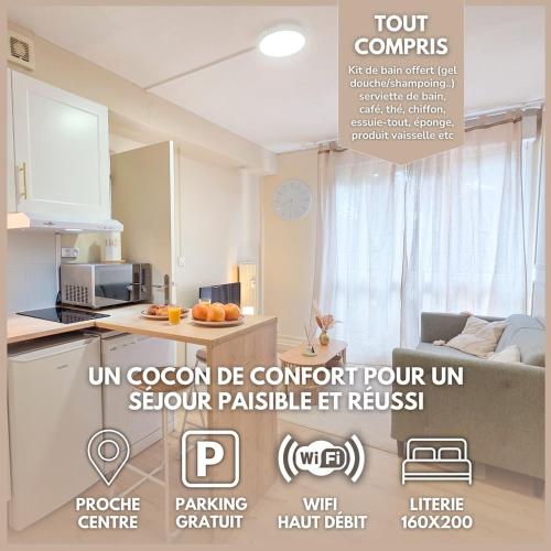 Le Velours, Chic, Lit Queen Size, Près du Centre