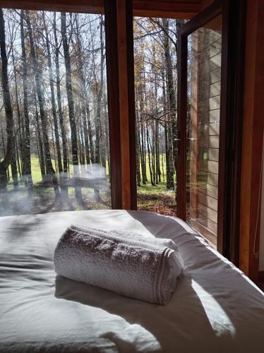 Postel nebo postele na pokoji v ubytování Claro de Luna Lodge