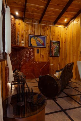 Χώρος καθιστικού στο Cabañas Lunas del Poás