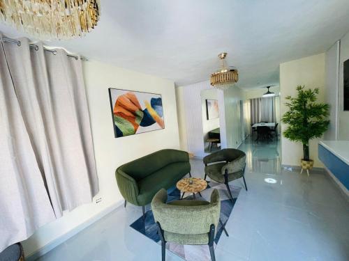 Χώρος καθιστικού στο Luxury apartment near Jumbo