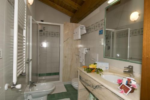 Koupelna v ubytování Hotel Galvani
