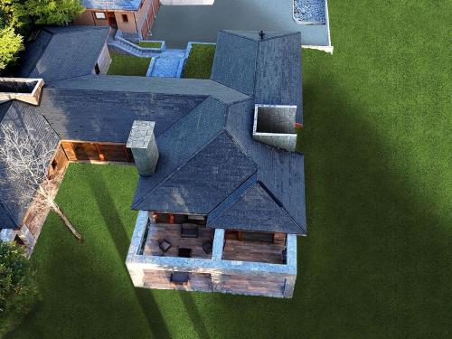 Bygningen som feriehuset ligger i