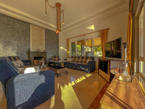 Χώρος καθιστικού στο Detached Villa Luxurious and Peaceful Vacation Getaway