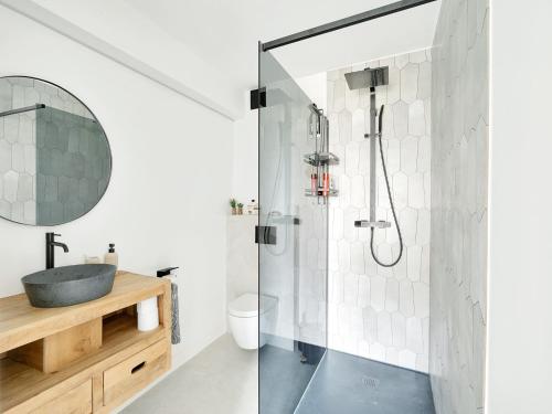 Koupelna v ubytování Renovated apartment in Knokke-Heist with views