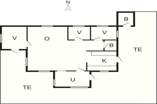a schematic diagram of a house at 6 person holiday home in Struer-By Traum in Struer