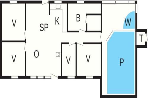 a floor plan of a house at Tranquil Oasis with Pool - By Traum Ferienwohnungen in Ørsted