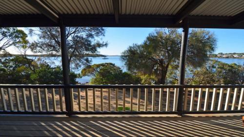 a view of the water from the porch at CDC-625 Beach House incl.rear 2BR studio in Coffin Bay