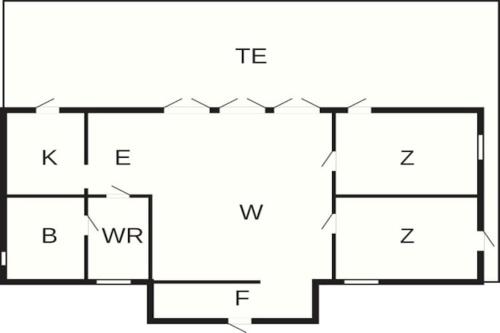 a schematic diagram of a house at 5 person holiday home in SÖLVESBORG-By Traum in Sölvesborg