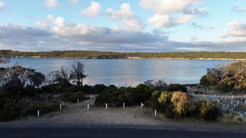 a view of a large body of water at White Springs, Our Peaceful Holiday House In Coffin Bay in Coffin Bay