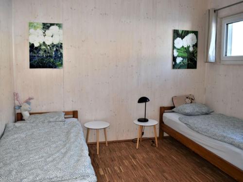 Ένα ή περισσότερα κρεβάτια σε δωμάτιο στο Bungalow House Lammersdorf
