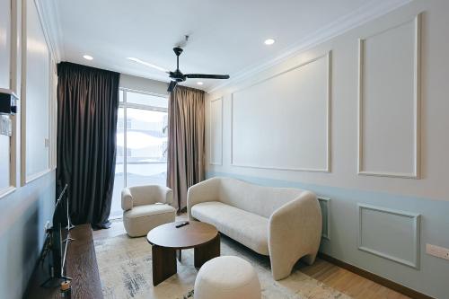 Posezení v ubytování The Wave Residence Melaka in Malacca by Green Home