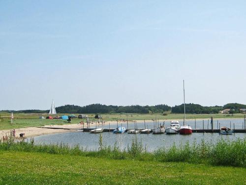 a group of boats are docked at a marina at 5 person holiday home in Højslev-By Traum in Bøstrup