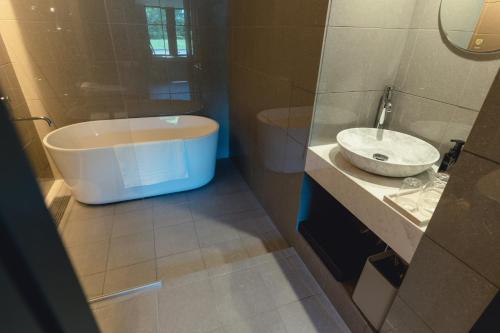 Ένα μπάνιο στο Nature Base Hotel NUPPUKOTTE