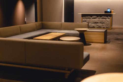 Χώρος καθιστικού στο Nature Base Hotel NUPPUKOTTE