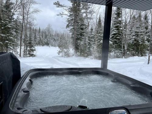 Το Spa et Private lake - Le Rocher du Lac τον χειμώνα