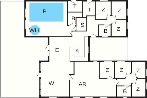 a block diagram of a house at Luxury Pool Retreat - By Traum Ferienwohnungen in Vejby