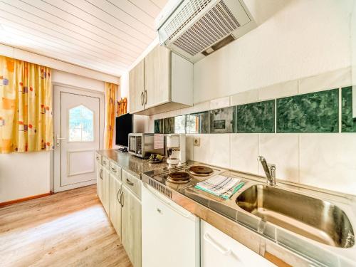 Dapur atau dapur kecil di Luxurious Apartment in Heubach Germany in the Forest