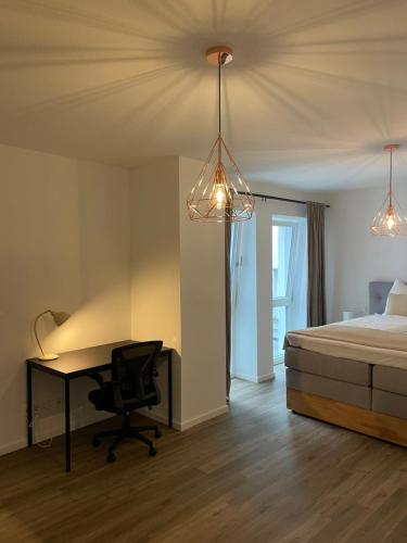 Katil atau katil-katil dalam bilik di VetterLux - Exklusive Altstadt-Suite