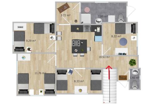 Κάτοψη του W121 - Teamwohnung in Meldorf