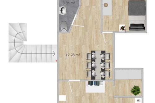 a floor plan of a house with at Innenstadtwohnung Itzehoe in Itzehoe