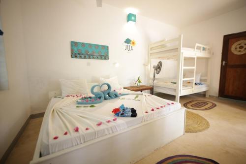 Katil atau katil-katil dalam bilik di New Teddy's on the Beach